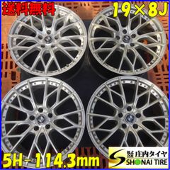 4本 会社宛 送料無料 19×8J ワーウィック アルミ 5穴 PCD 114.3 +45 ハブ径73 ハリアー クラウン アルファード ヴェルファイア  NO,X8370
