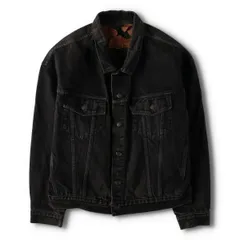 古着 90~00年代 リーバイス Levi's 70598-4159 特大パッチ ブラック デニムジャケット Gジャン メンズL相当 ヴィンテージ/evb010003