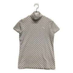 中古 レディース パーリーゲイツ PEARLY GATES 半袖シャツ 0(S) グレージュ系 モノグラム柄 モックネック