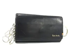 Paul Smith ポールスミス レザー キーリング付き 4連キーケース 鍵入れ レディース メンズ ブラック系 DG9605