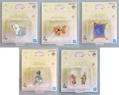 【中古】キーホルダー 全5種セット ミニフィギュアチャーム ～The pretty ones～ 「一番くじ ディズニープリンセス Dream in color」 E賞