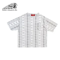 【新品】 Indian インディアン ALL OVER PRINT TEE LONGHORN STRIPE メンズ/レディース ビンテージアイボリー M-Lのサムネイル
