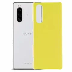 Xperia 5 ケース SO-01M SOV41 901SO エクスペリア5  耐衝撃 シンプル さらさら ハード ケース 【Color】 イエローのサムネイル