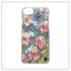 ★在庫処分セール対象★ クリアケース 水彩画タッチの花 SCP7028-PK（ピンク） [iPhone SE（第3世代/第2世代）/8/7/6s/6用]