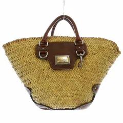ドルチェ&ガッバーナ ドルガバ DOLCE&GABBANA MISS TOOKIE かごバッグ ストローバッグ バスケット レザー ロゴ ベージュ 茶 ブラウン /KUのサムネイル