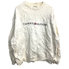 TOMMY HILFIGER スウェット トレーナー Lサイズ トミーヒルフィガー クリームホワイト 古着卸 アメリカ仕入 t2411-3928