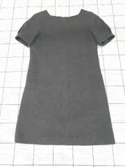 ◇ ⊇ COMME CA DU MODE コムサデモード シンプル ノーカラー 半袖 ミニ ワンピース サイズ9 ダークグレー系 レディース E  【1507230000613】