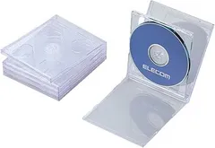 【在庫処分】エレコム DVD BD CDケース プラケース 標準タイプ 2枚収納 5枚パック クリア CCD-JSCNW5CR