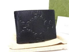 ■新品■未使用■ GUCCI グッチ 625559 496085 GGエンボス レザー 二つ折り 財布 ウォレット 札入れ カード入れ ブラック系 BN4356