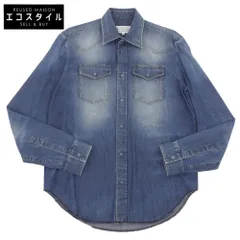 売上能登寄付】20SS トロンプルユ 騙し絵デニムシャツ