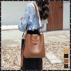 ショルダーバッグ レディース肩掛けバッグおしゃれ ポーチ付 バケツバッグ 縦型 大容量斜めがけカバン PUレザー 2way ワンショルダー鞄 オフィスカジュアルバッグインバッグ黒 通勤バッグ セット 韓国かばん斜めがけ