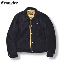 【希少】 70sヴィンテージ USA製 ラングラー Wrangler Sherpa-Lined Corduroy Jacket 裏ボア コーデュロイ トラッカージャケット Gジャン 42 ネイビー メンズ