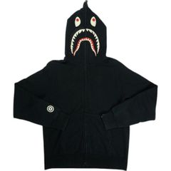 Size【L】 A BATHING APE ア ベイシング エイプ Ponr Shark Full Zip Hoodie ジップパーカー 黒 【中古品-良い】 20822145