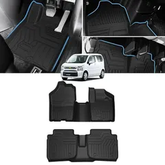 Cartist スズキ ワゴンR MH35S MH55S フロアマット 3Dフロアマット セカンドマット カーマット WAGON-R 2017年2月～現行 防水マット 滑り防止 耐汚れ TPE素材 カスタムパーツ 車種専用設計 取付簡単 アクセサリー カー 1