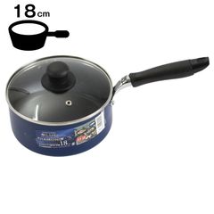 パール金属　SMART CHOICE ブルーダイヤモンドコート IH対応　ガラス蓋付き　片手鍋　18cm 　調理器具　鍋　フライパン　料理　家具　家電　自炊　キッチン　台所
