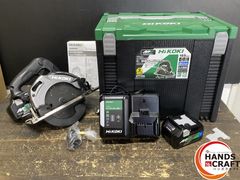 ●【未使用品】HiKOKI ハイコーキ C3606DA(SK)2XPS コードレス丸のこ バッテリー(36V-2.5Ah/18V-5.0Ah)×2・充電器・ケース付