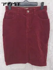 ◇ Ungrid アングリッド 膝丈 タイト スカート サイズM レッド レディース  【1002800401017】