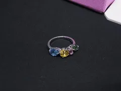 ■新品■未使用■ SWAROVSKI スワロフスキー クリスタル リング 指輪 アクセサリー 表記サイズ 55 (約13号) マルチカラー BK9895