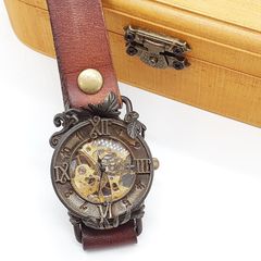 渡辺工房　スケルトン 腕時計 レザーベルト 渡辺工房 スケルトン 腕時計 レザーベルト - メルカリ