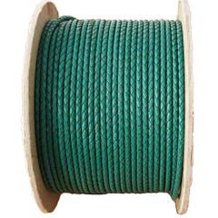 編み込み丸革紐 3mm×2m ターコイズ 革紐 レザーコード