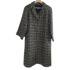 希少【トゥモローランドコレクション】リントン ツイード シルク混 ロングコート 新品未使用✨ Tomorrowland LINTON ロングコート ツイード