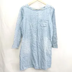 ◇ ⊇ BEAMS HEART ビームス ハート 長袖 ミニ丈 ワンピース サイズF ブルー系 レディース E  【1502060049689】