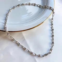 【サージカルステンレス】55cmシルバーリンクチェーンのネックレス　長さ変更可能◎