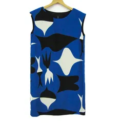 アイシービー ワンピース トップス ノースリーブ チュニック 日本製 レディース 9サイズ 黒×青 iCB 【中古】