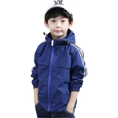 ☆ ネイビーブルー ☆ 110cm ☆ ウインドブレーカー キッズジャケット ジップアップパーカー ウインドブレーカー キッズ ジャケット パーカー フードジップパーカー 上着 羽織り 羽織 子供服 子ども服 こども 子供 子ども ジュニア 男の子 女の子