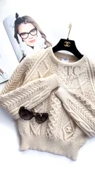 シャネル セーター CHANEL ヴィンテージ アイボリー CC ロゴ フィッシャーマン ニット 可愛すぎる 超美品 38 40 CHANEL - シャネル セーター CHANEL ヴィンテージ アイボリー CC