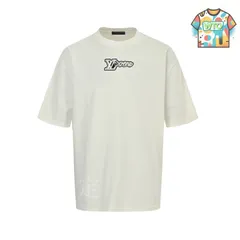 【今日特価】Louis Vuitton 25ss ファレル・ウィリアムズ ロゴ刺繍ノースリーブ T-1