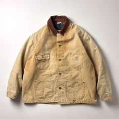 Carhartt カーハート ミシガンチョアコート カバーオール ジャケット XL ブラウン 茶 ダック地 コットン ヘビーダック 鬼フェード 色落ち ダメージ ワークジャケット アメカジ ヴィンテージ メンズ 古着