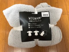 WIGWAM(ウィグワム)羽織れるブランケット 着る毛布 男女兼用　グレー