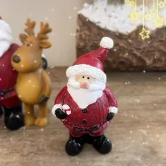 サンタクロース オブジェ 置物 デコレーション 装飾 クリスマス パーティー  樹脂製 フィギュア ギフト