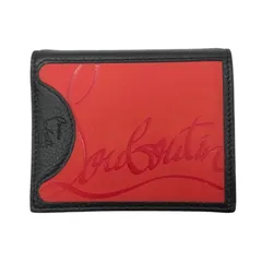♪12172　Christian Louboutin クリスチャン ルブタン 2つ折り財布 1215069 レッド ブラックのサムネイル