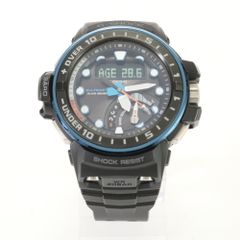 極美品 CASIO カシオ G-SHOCK ガルフマスター クワッドセンサー搭載 GWN-Q1000A-1AJF 腕時計 ブラック ブルー メンズ MMM AJ26-3【中古】