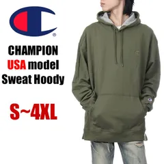 【新品・未使用】【カーゴオリーブ】【S～4XL】チャンピオン パーカー スウェット メンズ レディース キッズ カーキ 大きいサイズ USAモデル CHAMPION パワーブレンド プルオーバー 無地 裏起毛 大きめ ゆったり ビッグサイズ ブランド