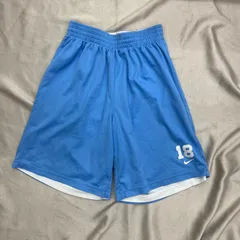 NIKE ナイキ　リバーシブル　バスパン　バスケットボールパンツ　メッシュパンツ　ライトブルー　ホワイト　水色　白　DRI-FIT　ドライフィット