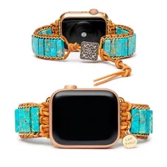 【在庫セール】DIABLO Apple Watchバンド ネイティブターコイズ （アップルウォッチ） 38-49mm (Series 10-1SE Ultra2 / 1) CAPE 交換ベルト Sサイズ [ 天然石×ハンドメイド ブルー トルコ ストーン ブレ