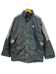 adidas (アディダス) 古着 90s 00s 中綿 ジャケット ナイロン 収納フード付き 507950 サイズS グレー メンズ/028