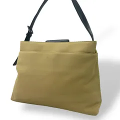 良品 422 コーチ ワンショルダーバッグ ナイロン レザー ベージュ 黒