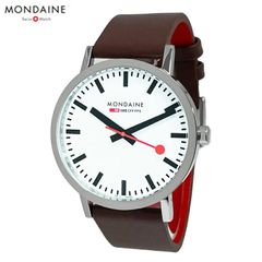 モンディーン MONDAINE 腕時計 クラシック 40mm グレープビーガンレザー Classic A660.30360.11SBGV メンズ 並行輸入品