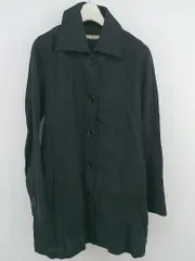 ◇ Phrase リネン混 長袖 ジャケット コート サイズM ブラック レディース E  【1304140009787】