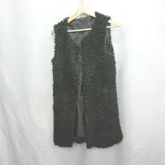 ◇ ⊇ Riche glamour リシェグラマー ロング丈 ベスト サイズM ブラック レディース E  【1505220013766】