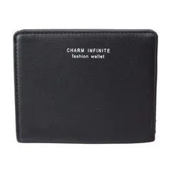 【ラスト1点】レディース 二つ折り スリム 軽量 ウォレット 小さめ 折りたたみ財布 コンパクト 財布 カード入れ パステル 薄型 かわいい おしゃれ ミニウォレット ミニ財布 prendre プレゼント ギフト （ブラック） PR-WALLET10-BK