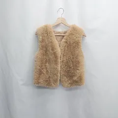 ◇ ⊆ ミームセレクト ボア　モコモコ 無 ベスト サイズF ベージュ系 レディース E  【1505220002227】