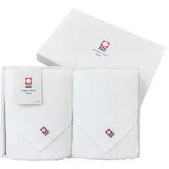 【新着商品】ギフトフェイスタオル 2枚入1BOXセット 今治タオルブランド認定 OSK コットン100% 無地 ホワイト 1