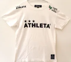 古着　ATHLETA Desde 1935 no Brasil Sサイズ　メンズロゴTシャツ　ホワイト系　アスレタ　CAFE DO BRASIL　バックプリント