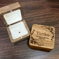 アクセサリー ケース 刻印 ケース 名入れ 名前 オーダーメイド 木製 ネックレス ボックス ジュエリー 【Koral】