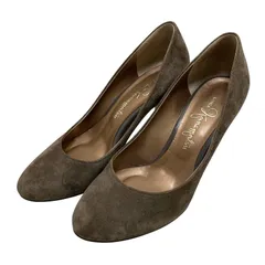 銀座かねまつ (23) パンプス アーモンドトゥ スウェード ヒール 定番デザイン